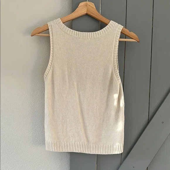 Cream Amber Sweater Tank - Picture 3 of 3